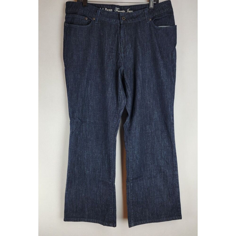 L.L. Bean Womens Size 18 Petite Denim Straight Leg Favorite Jeans NWT
